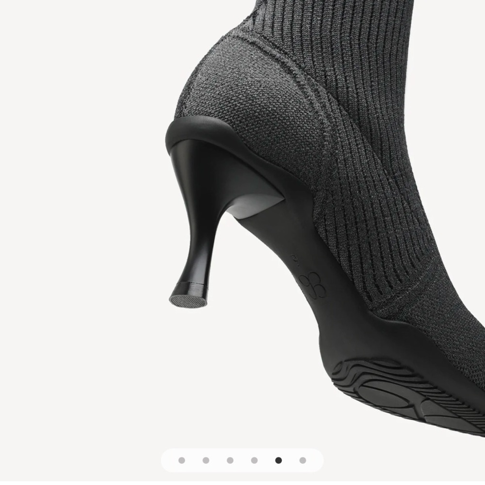 New! Elegant black Women's Heeled Sock Boots